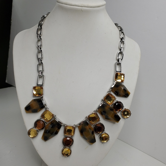 Lia Sophia Zocala Spotted Stone Bib Necklace - Picture 4 of 11